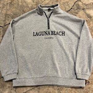 Laguna Beach Gray Quarter-Zip Sweatshirt